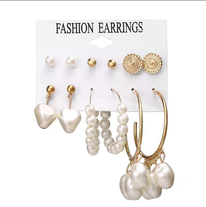 6 Pair of Earrings Set