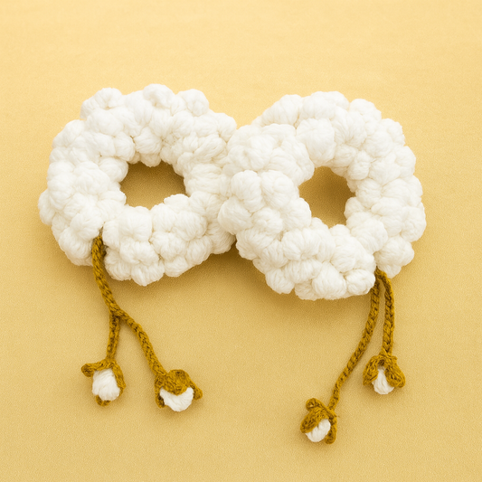 Handmade Crochet motia   Gajra ( 1 pair )