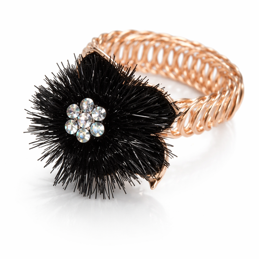 black fur ball Kids Bracelet