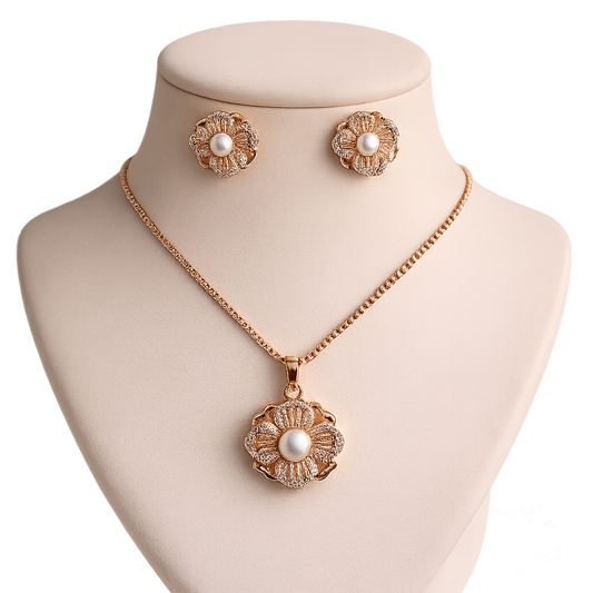 Vintage Pearl Flower Set