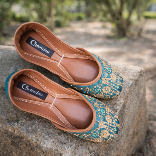 Sea Green formal Khussa