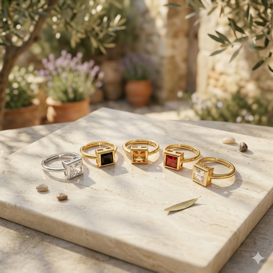 stone  ring ( adjustable )