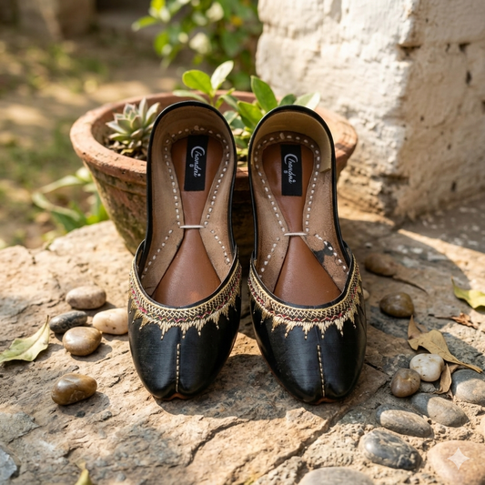 black embroidery casual  Khussa