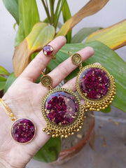 Flat Pressed Resin Preserved Fresh Rose crush Set