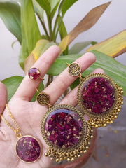 Flat Pressed Resin Preserved Fresh Rose crush Set