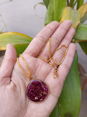 Flat Pressed Resin Preserved Fresh Petal Charms Epoxy Dried Flowe Rose Pendent  jewelry