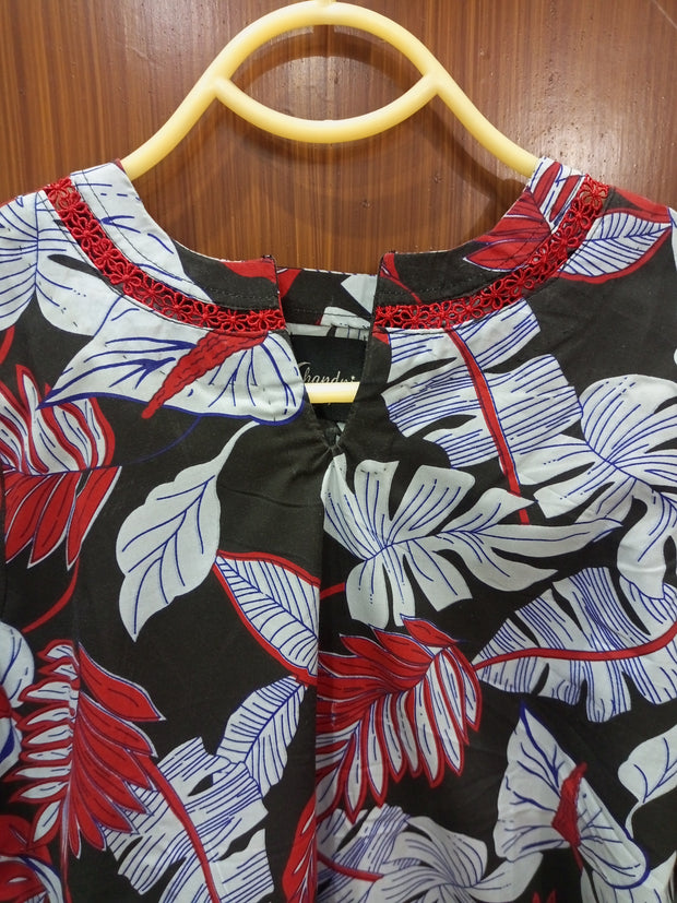 2PC COTTON FLORAL PRINT SUIT