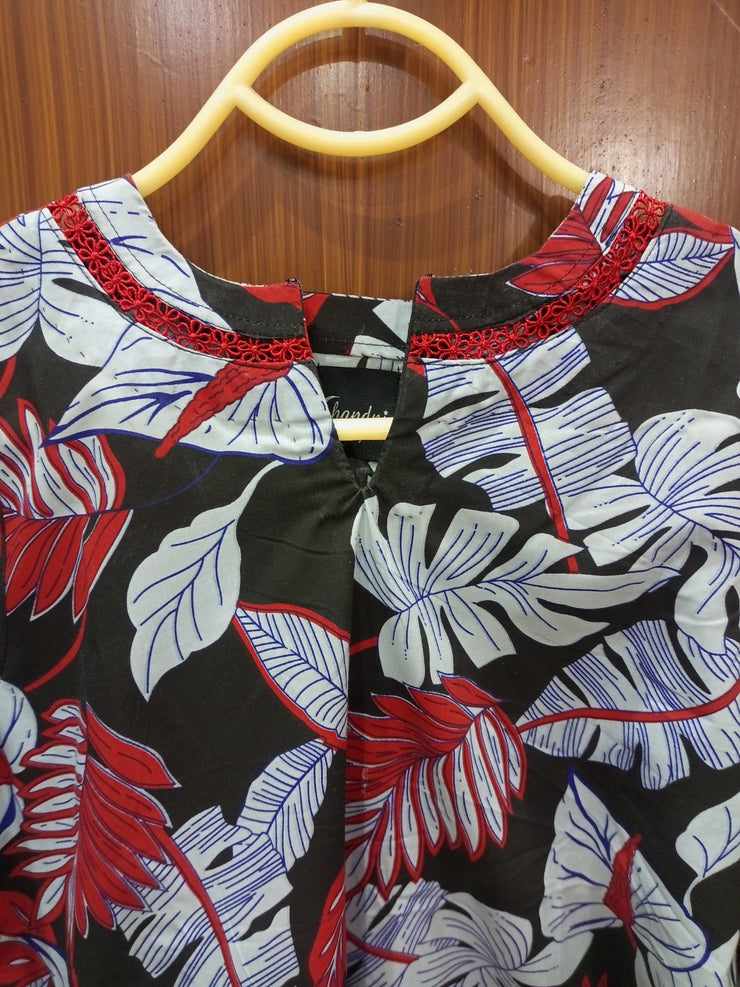 2PC COTTON FLORAL PRINT SUIT