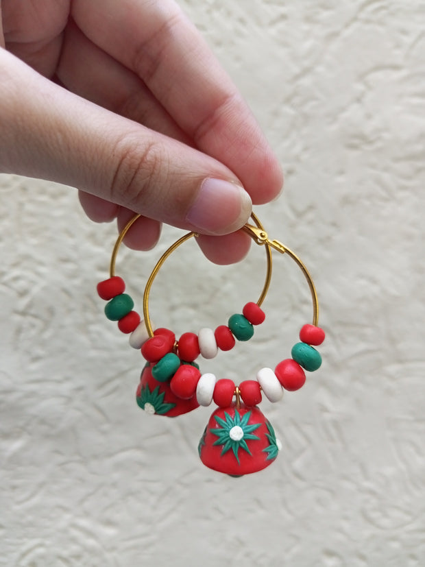 polymer clay  jhumki hoop