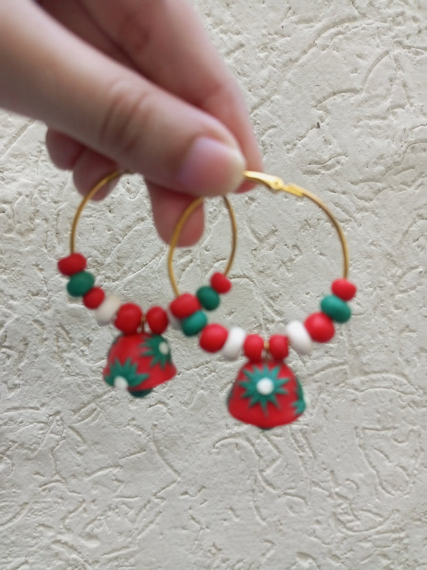 polymer clay  jhumki hoop