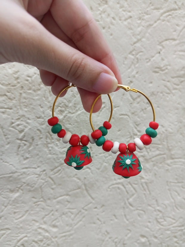 polymer clay  jhumki hoop