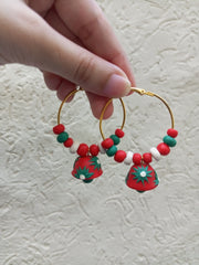 polymer clay  jhumki hoop