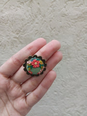 polymer clay  light green ring