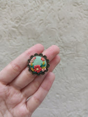 polymer clay  light green ring