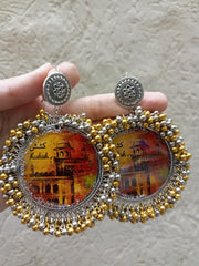 CUSTOM PAINTING JHUMKA WITH NAME " KASHISH"