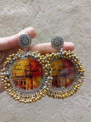 CUSTOM PAINTING JHUMKA WITH NAME " KASHISH"