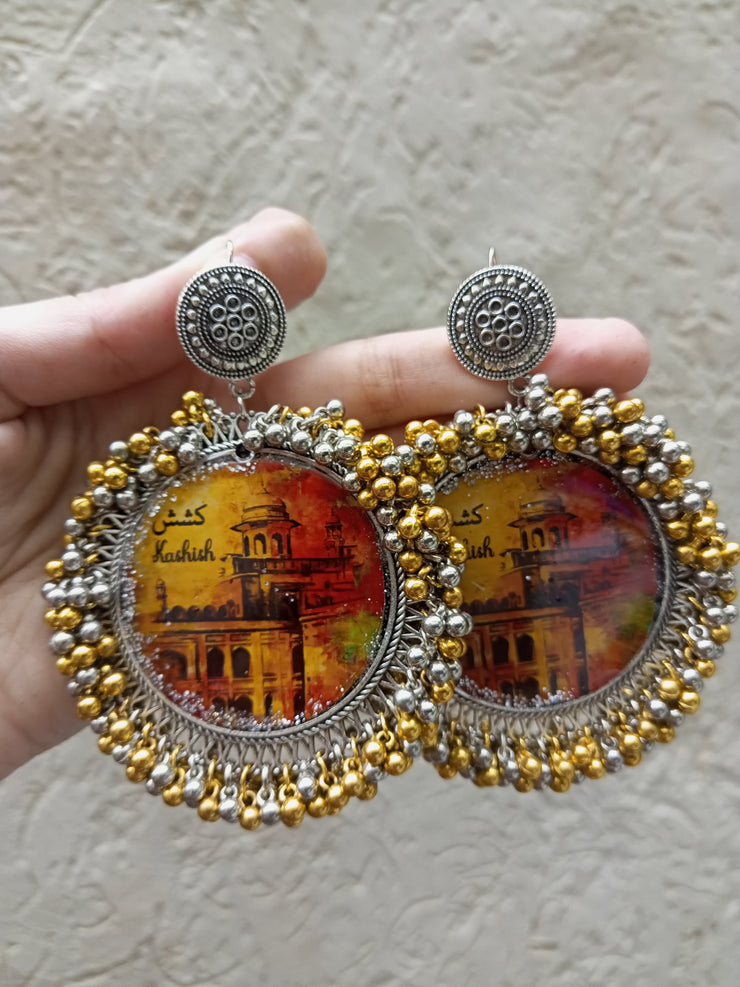 CUSTOM PAINTING JHUMKA WITH NAME " KASHISH"