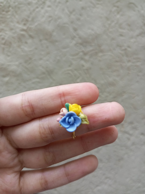 polymer clay light colour multi ring