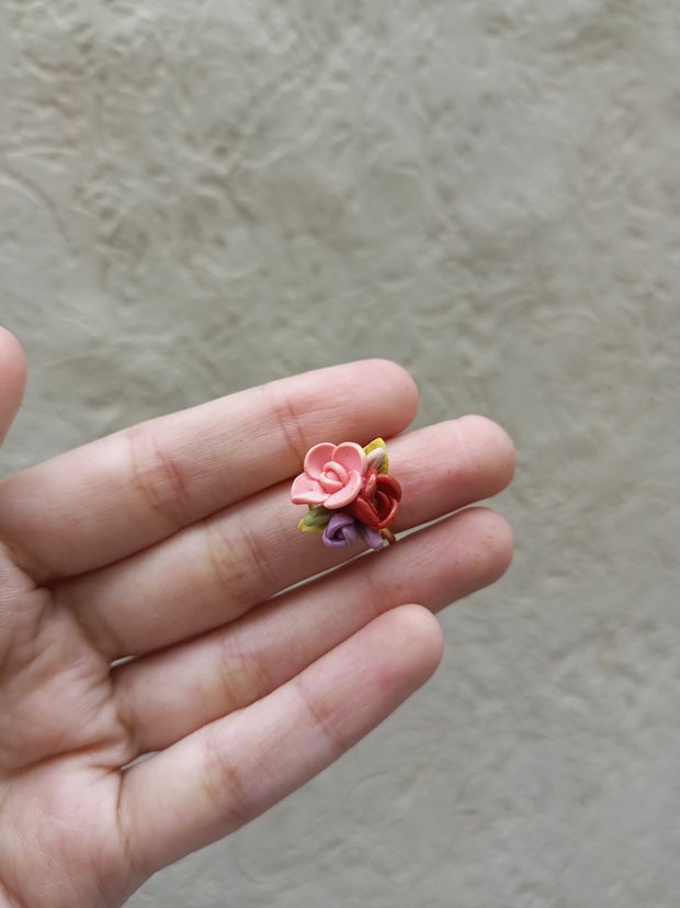 polymer clay dark colour multi ring