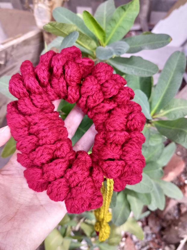 Handmade Crochet rose  Gajra ( 1 pair)