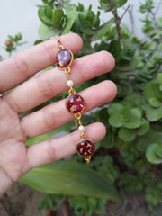 Flat Pressed Resin Preserved Fresh Petal Charms Epoxy Dried Flower Brecelet  jewelry (3 BLOCK )