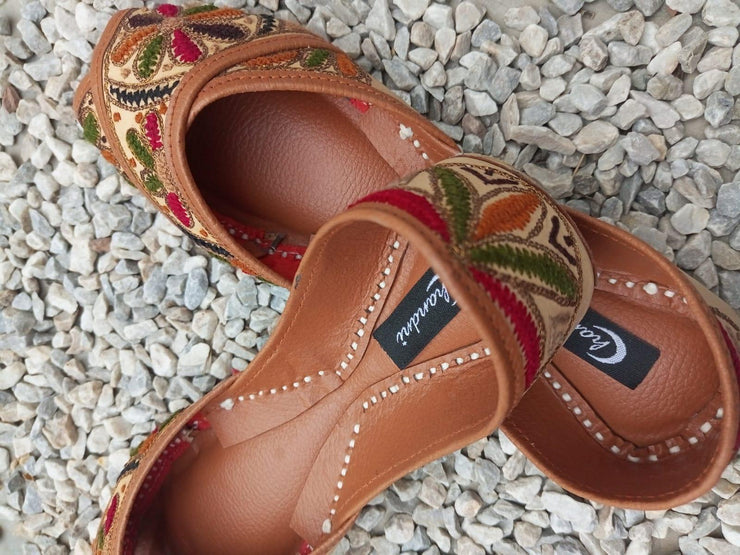 CHCK_310_ Peep Toes Multi Traditional Khussa