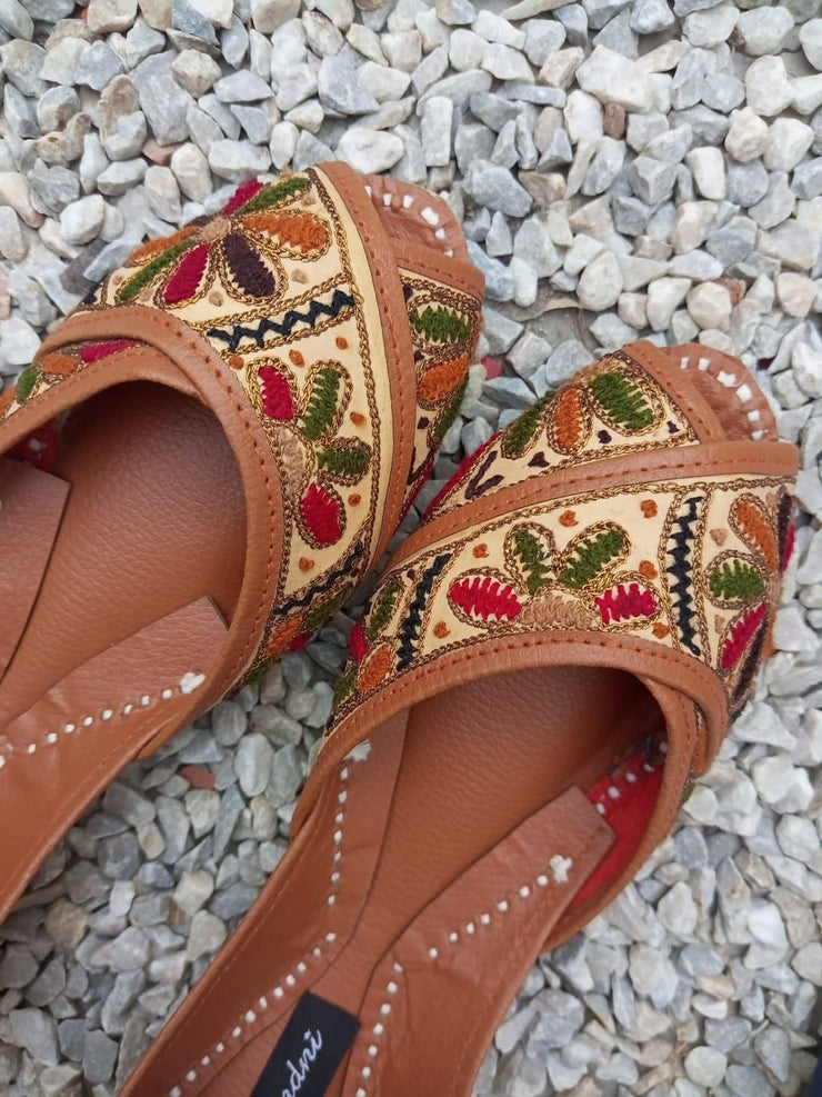 CHCK_310_ Peep Toes Multi Traditional Khussa