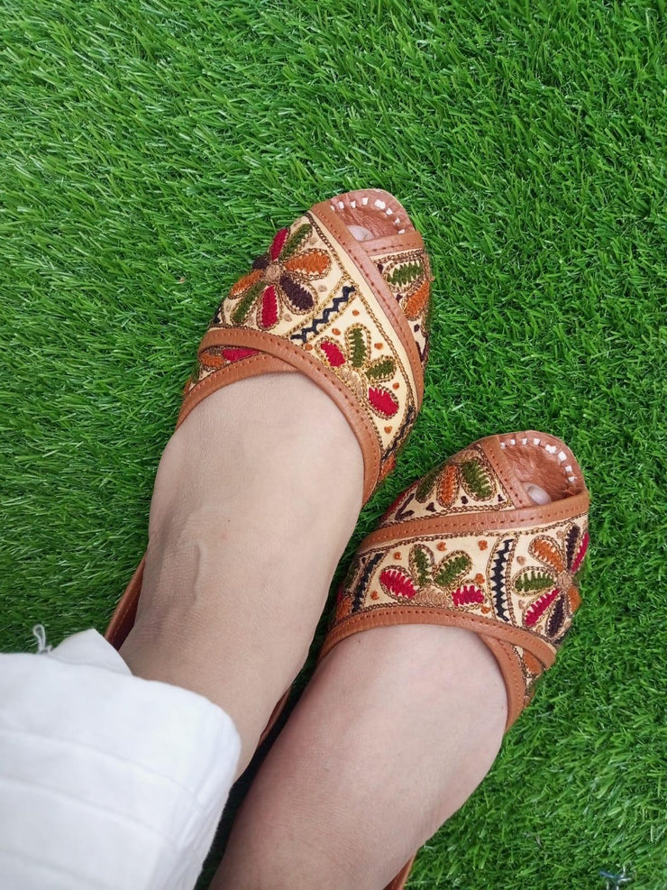 CHCK_310_ Peep Toes Multi Traditional Khussa