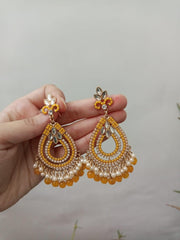 Moti Pearls Hnging  Earrings