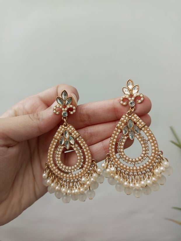 Moti Pearls Hnging  Earrings