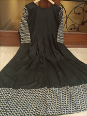 Black Embroidery Long Maxi