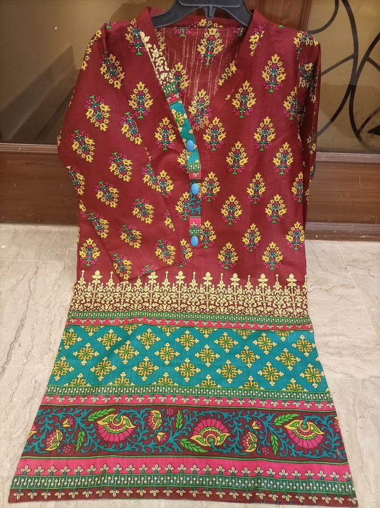 PRINTED  KHADDAR SHIRT