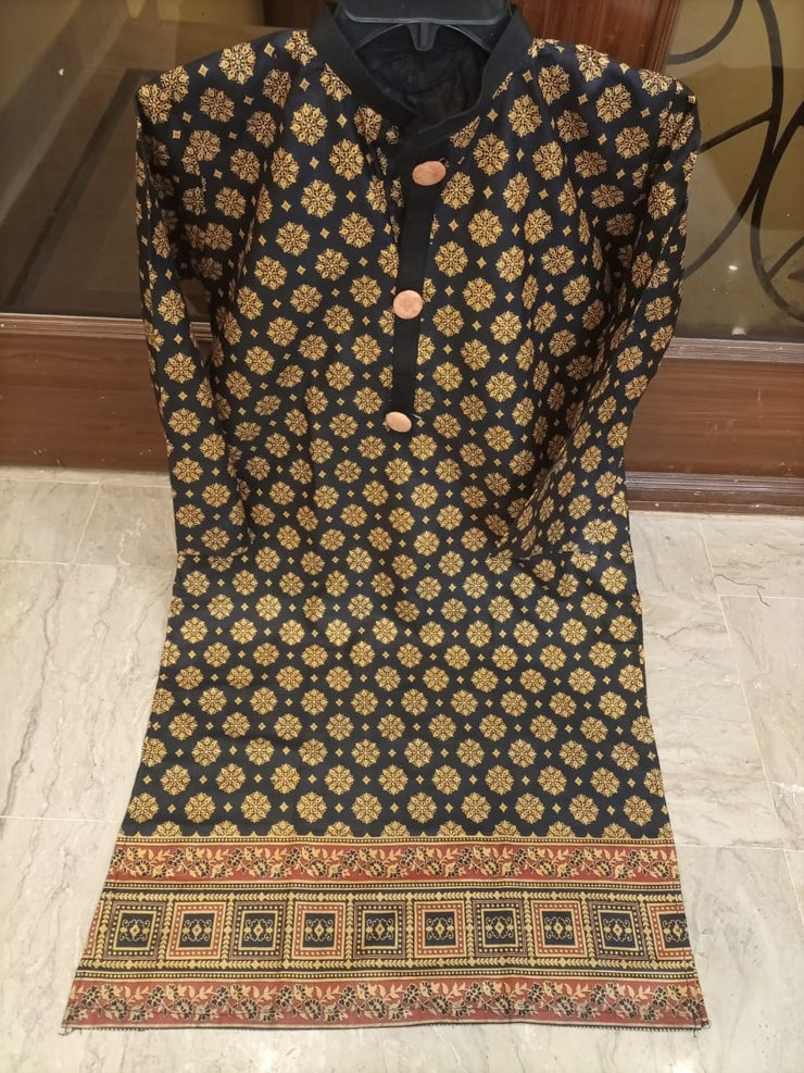 GOLDEN FOIL PRINT KHADDAR SHIRT