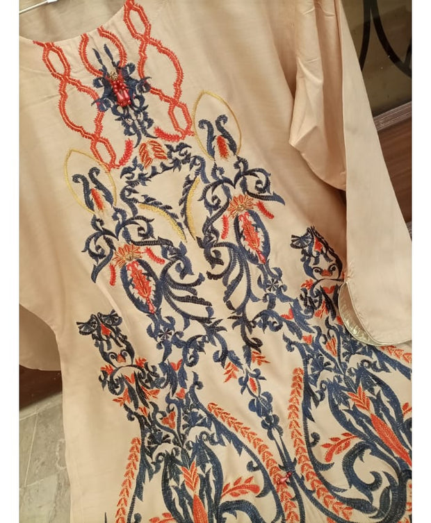 EMBROIDERY PRINTED VISCOSE SHIRT