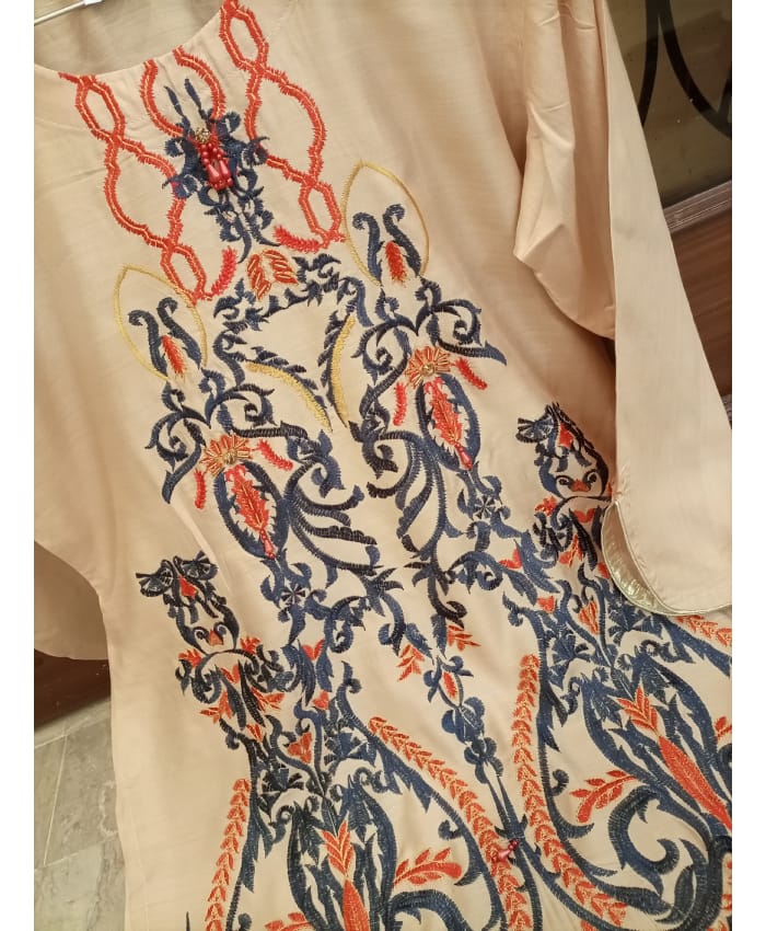 EMBROIDERY PRINTED VISCOSE SHIRT