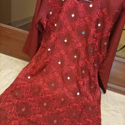 EMBROIDERY  WITH MIRROR WORK   VISCOSE SHIRT
