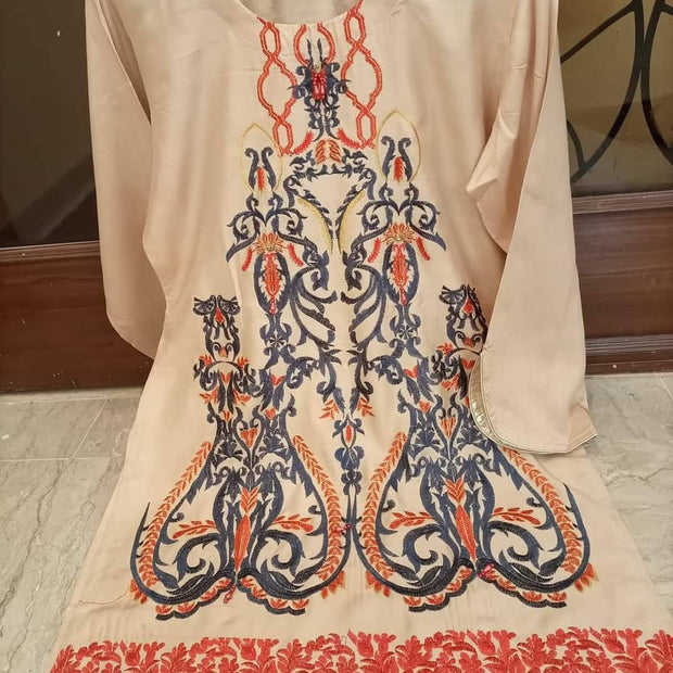 EMBROIDERY PRINTED VISCOSE SHIRT