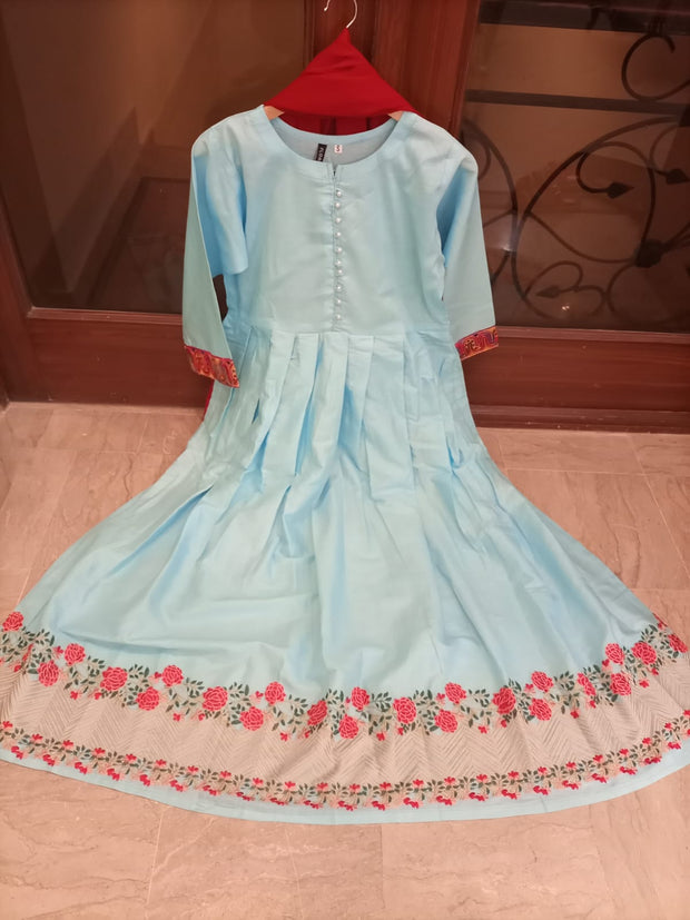 Embroidery Long Maxi