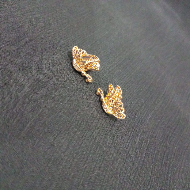 Butterfly Golden  Ear Stud