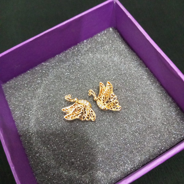 Butterfly Golden  Ear Stud