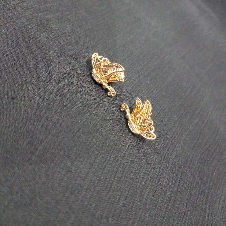 Butterfly Golden  Ear Stud