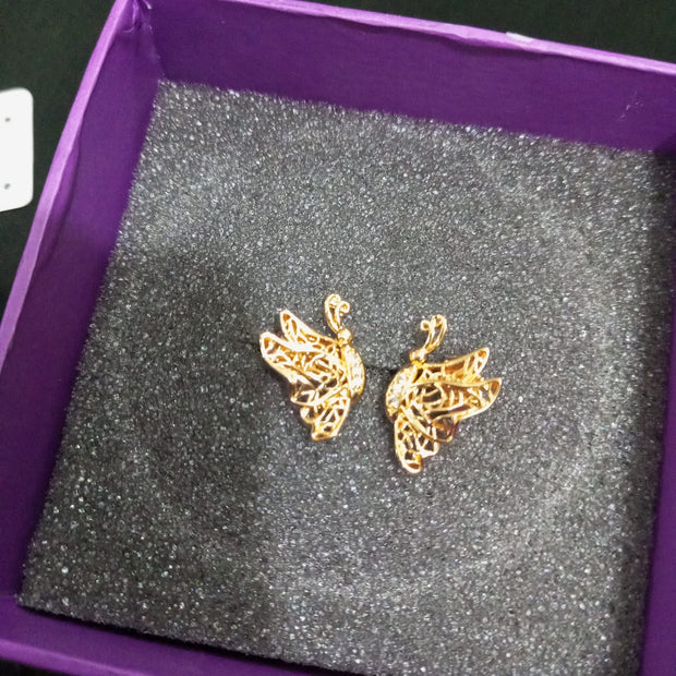 Butterfly Golden  Ear Stud