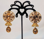 Round Stone Jhumki  Earrings