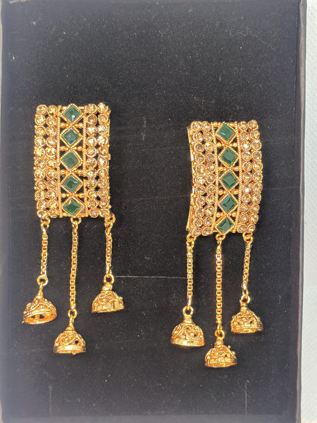 Tri Jhumki Rectangle   Earrings