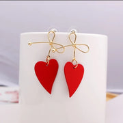 Tie Heart Shape Earrings