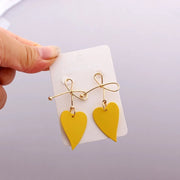 Tie Heart Shape Earrings