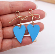 Tie Heart Shape Earrings