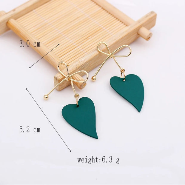 Tie Heart Shape Earrings