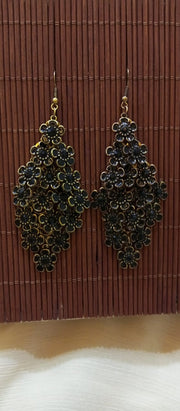 Black Flower Earrings