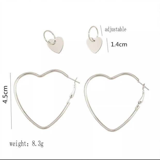 Double Heart   Earrings